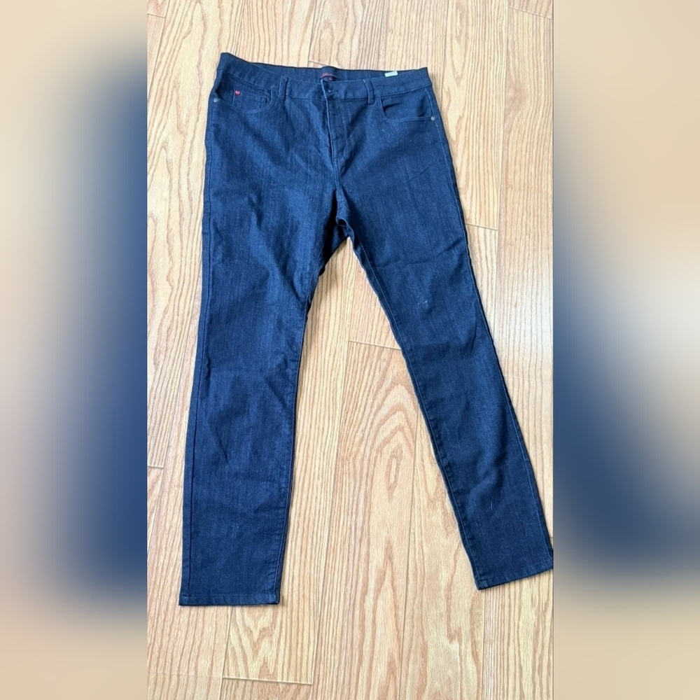Sofia Vergara Womens 16 Skinny Ankle Jeans Dark Wash Stretch Denim Mid Rise NWOT